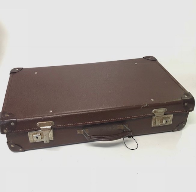 BRIEFCASE, Hard Shell - Vintage Brown Globite